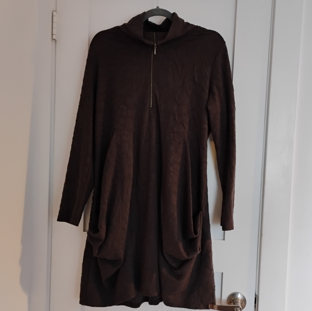 Chalet Et Ceci Chocolate Brown Tunic Lagenlook Size L